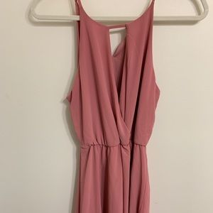 Dusty Rose Flowy Chiffon Dress